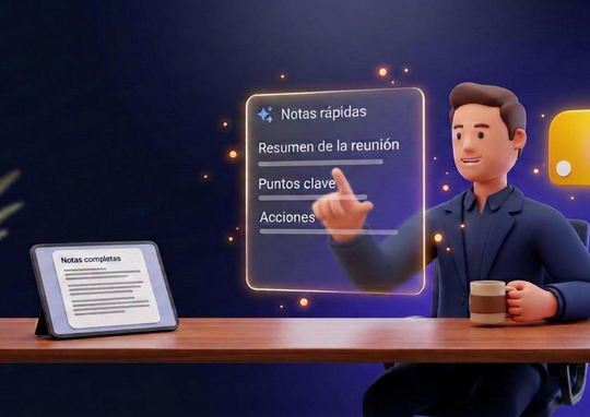 Notas rápidas en Toma notas por mí: la función que te devuelve el control de tu agenda