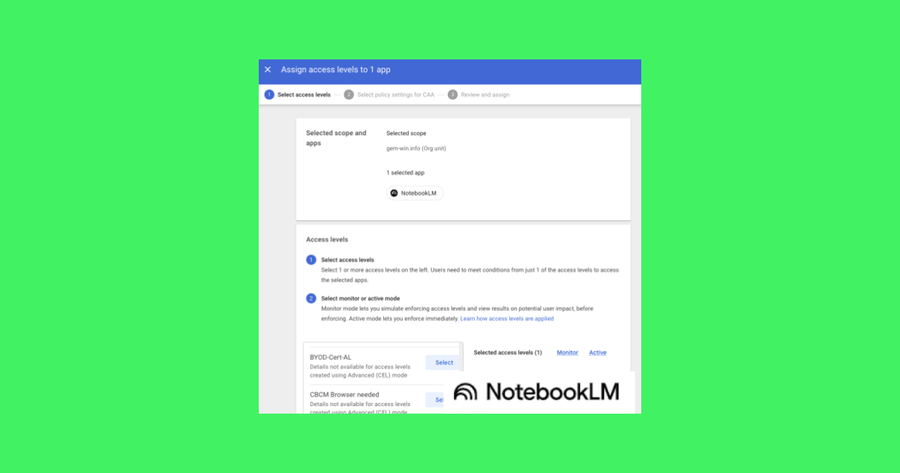interfaz de Notebook LM mostrando el acceso inteligente