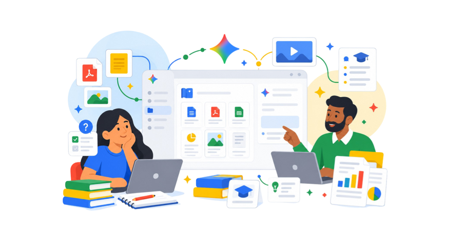 Dos profesionales organizan archivos, gráficos y recursos educativos desde portátiles para gestionar proyectos digitales.