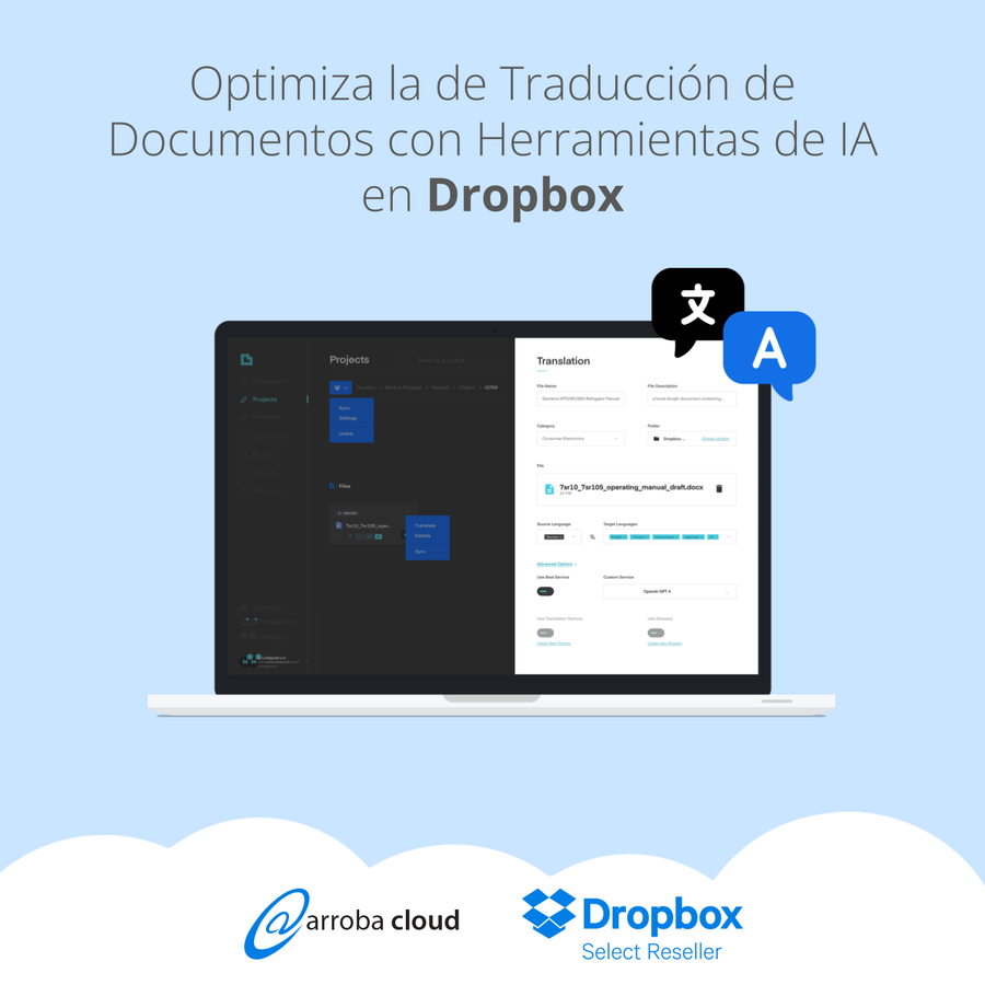 Optimiza la de Traducción de Documentos con Herramientas de IA en Dropbox