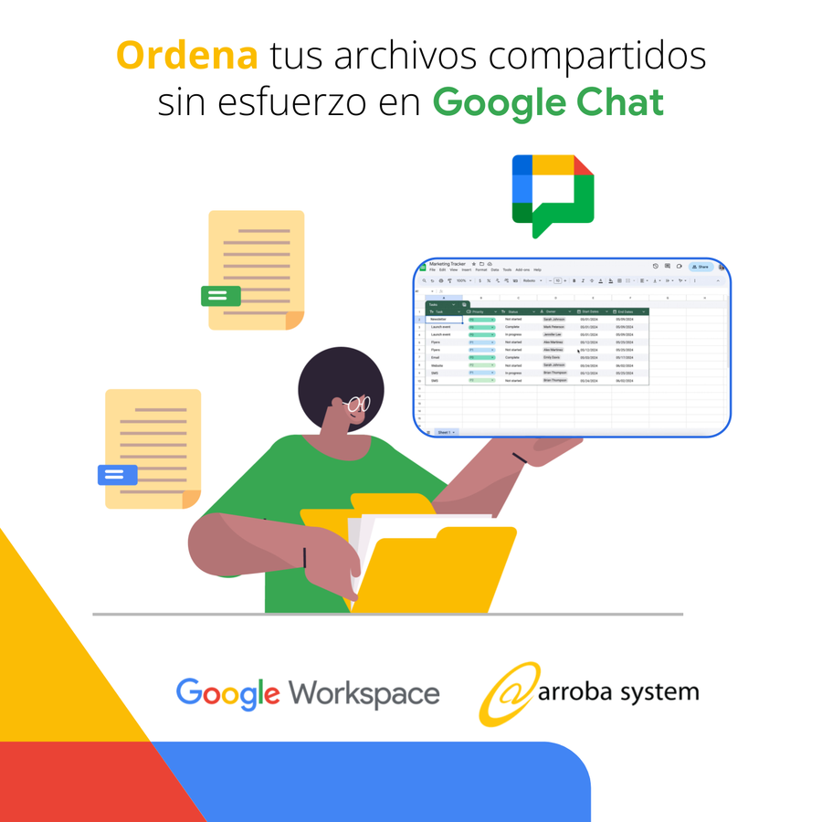 Ordena tus archivos compartidos sin esfuerzo en Google Chat