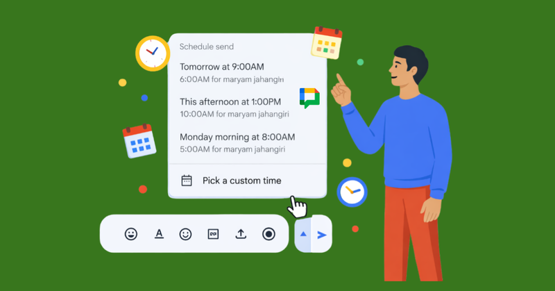 Por fin: ya puedes programar mensajes en Google Chat