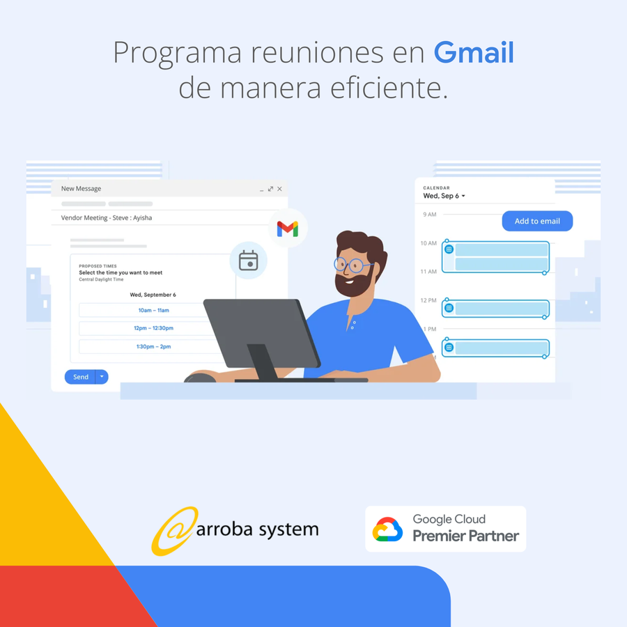 Programa reuniones en Gmail  de manera eficiente