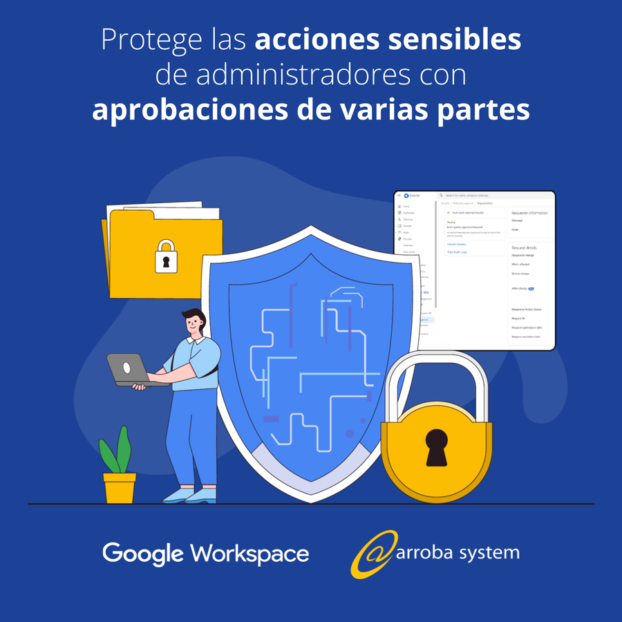 Protege las acciones sensibles de administradores con aprobaciones de varias partes