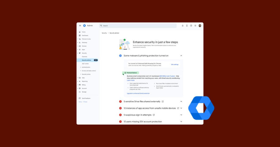 interfaz de security advisor