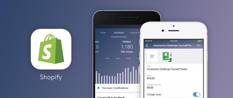 Shopify versión móvil