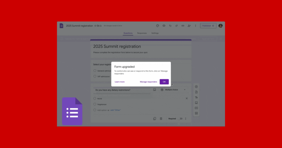 ¿Tienes un formulario en Google Forms y quieres elegir quién puede responderlo? ¡Ahora puedes hacerlo, incluso si es antiguo!