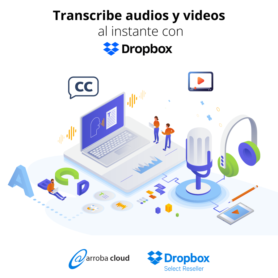 Transcripciones y subtítulos automáticos con Dropbox