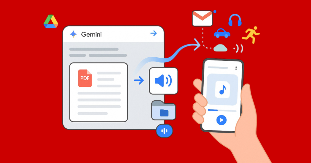 Resúmenes de audio para PDFs en Drive con Gemini de Google