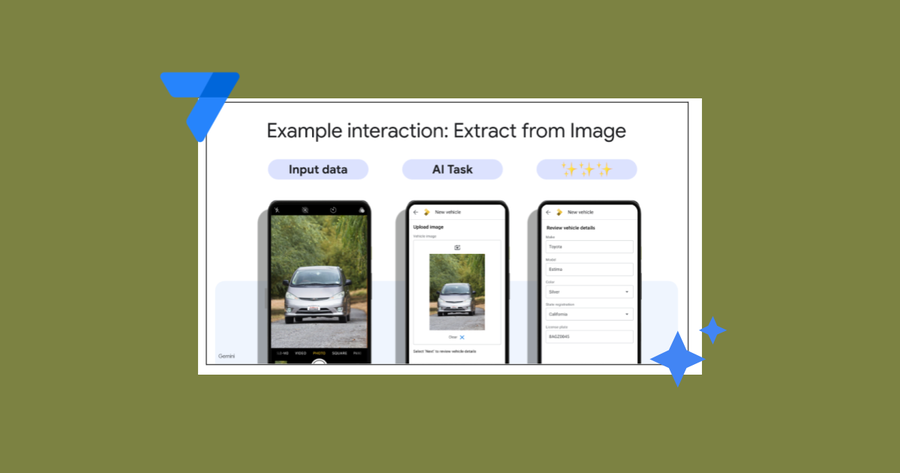 Una interfaz de AppSheet mostrando datos extraídos automáticamente de un PDF con ayuda de Gemini.