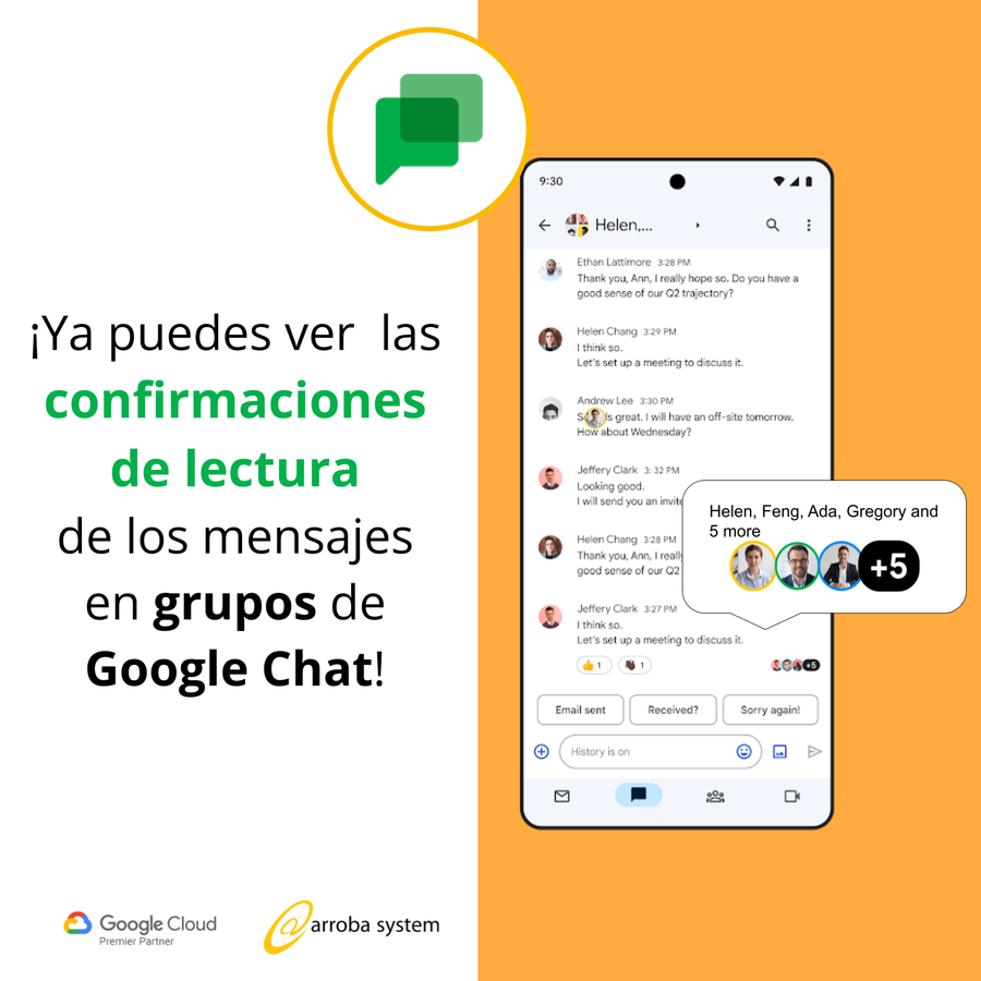 ¡Ya puedes ver las confirmaciones de lectura de los mensajes en grupos de Google Chat!