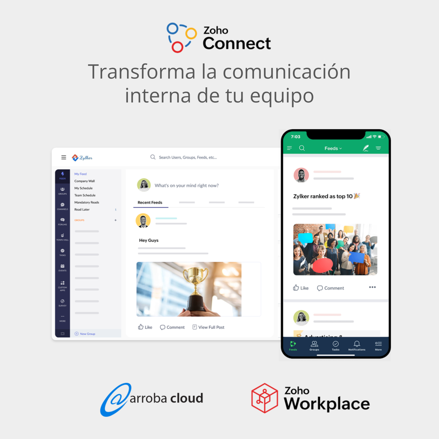 Zoho Connect: Impulsa tu equipo al éxito